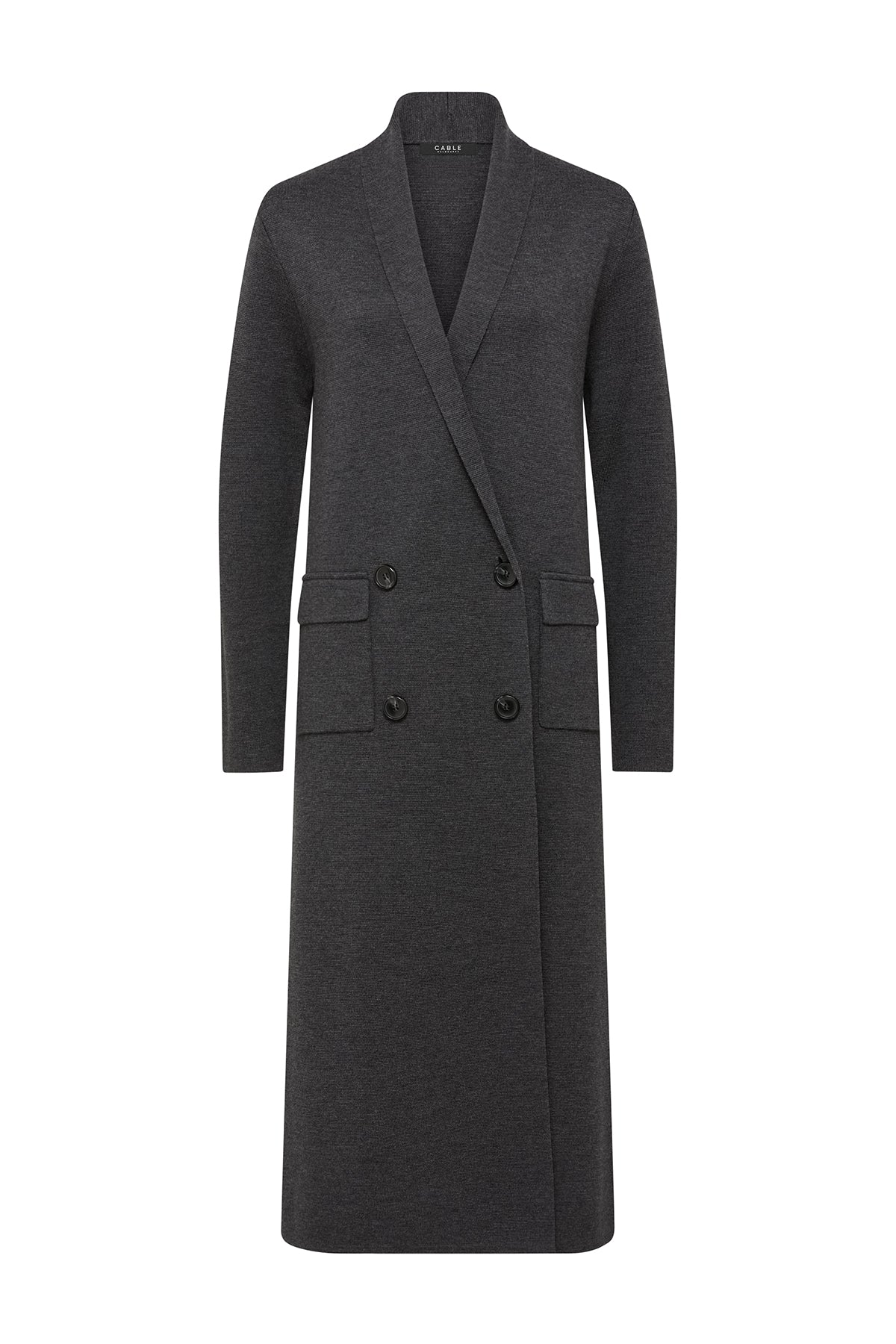 Ava Merino Knit Coat - Charcoal – Cable Melbourne