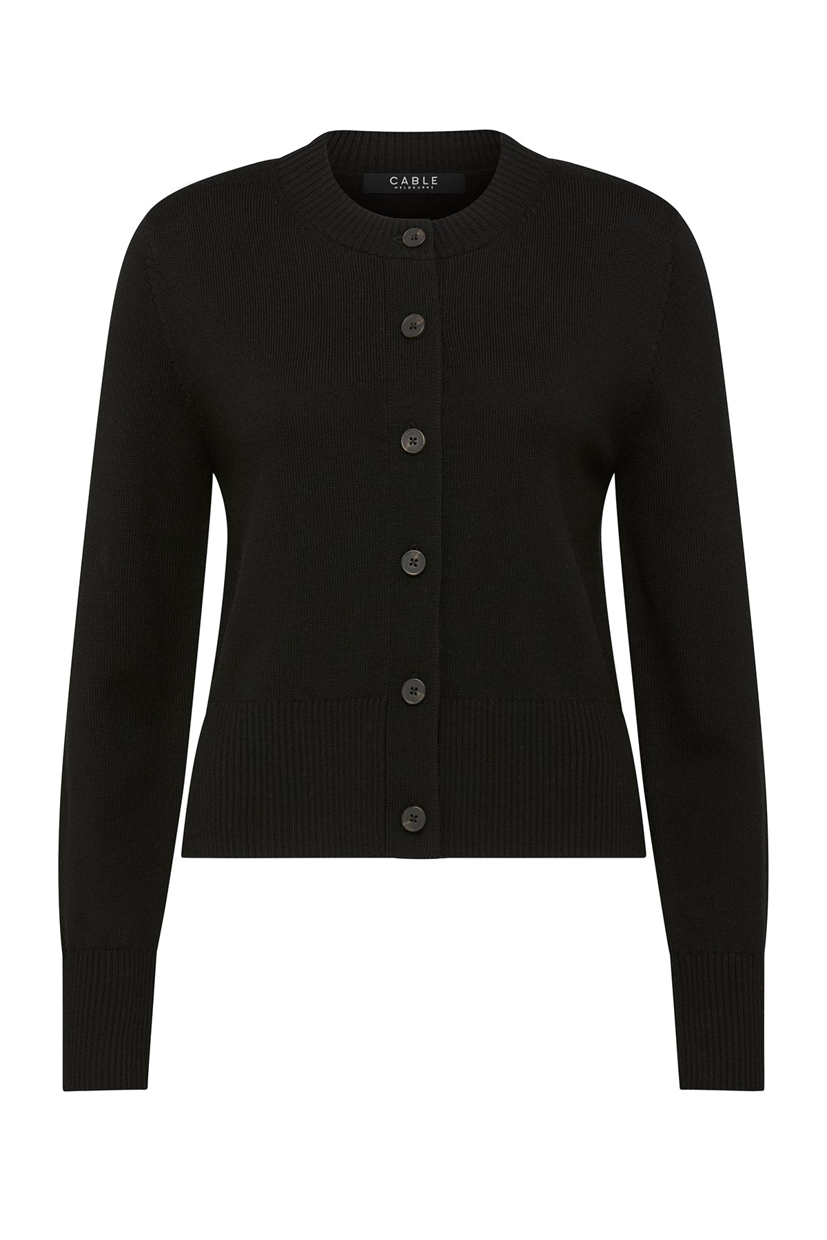 Harriet Merino Cardigan - Black – Cable Melbourne
