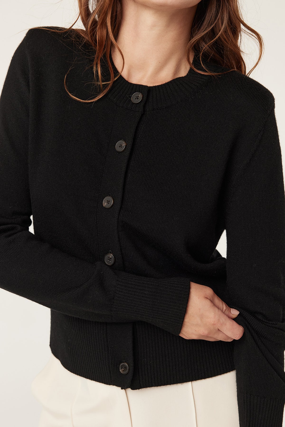 Harriet Merino Cardigan - Black – Cable Melbourne