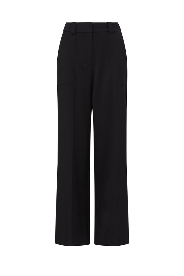 Evie Wide Leg Pant - Black-Pants-Cable Melbourne