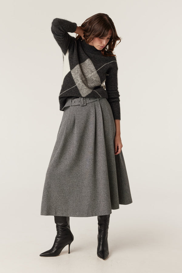 Lena Skirt - Charcoal Marle-Skirts-Cable Melbourne