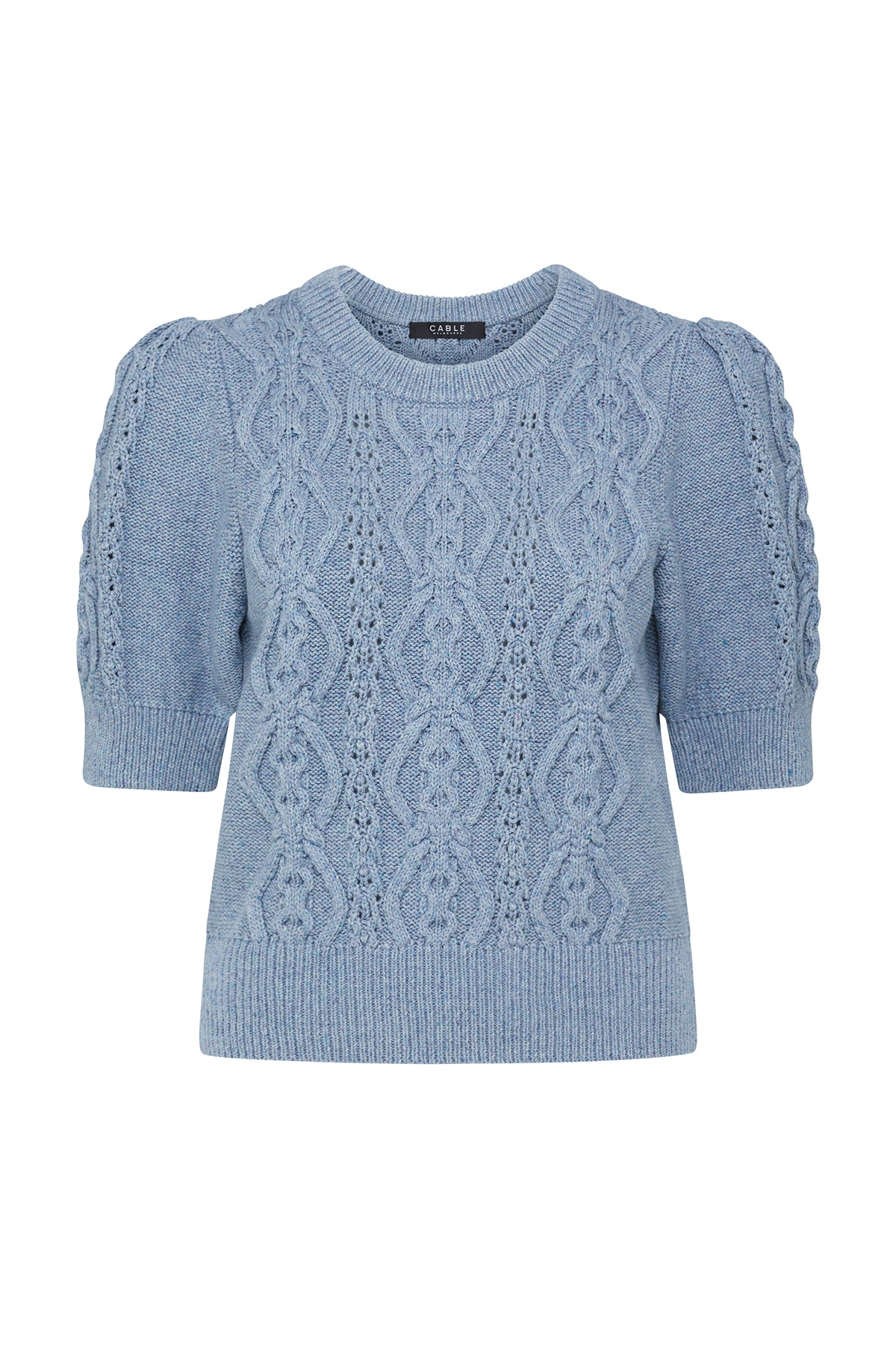 Tavi Knit Top - Dusty Blue – Cable Melbourne