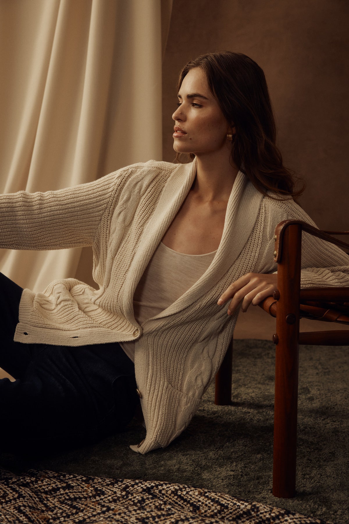 Grandpa Cable Cardigan - Oatmeal – Cable Melbourne