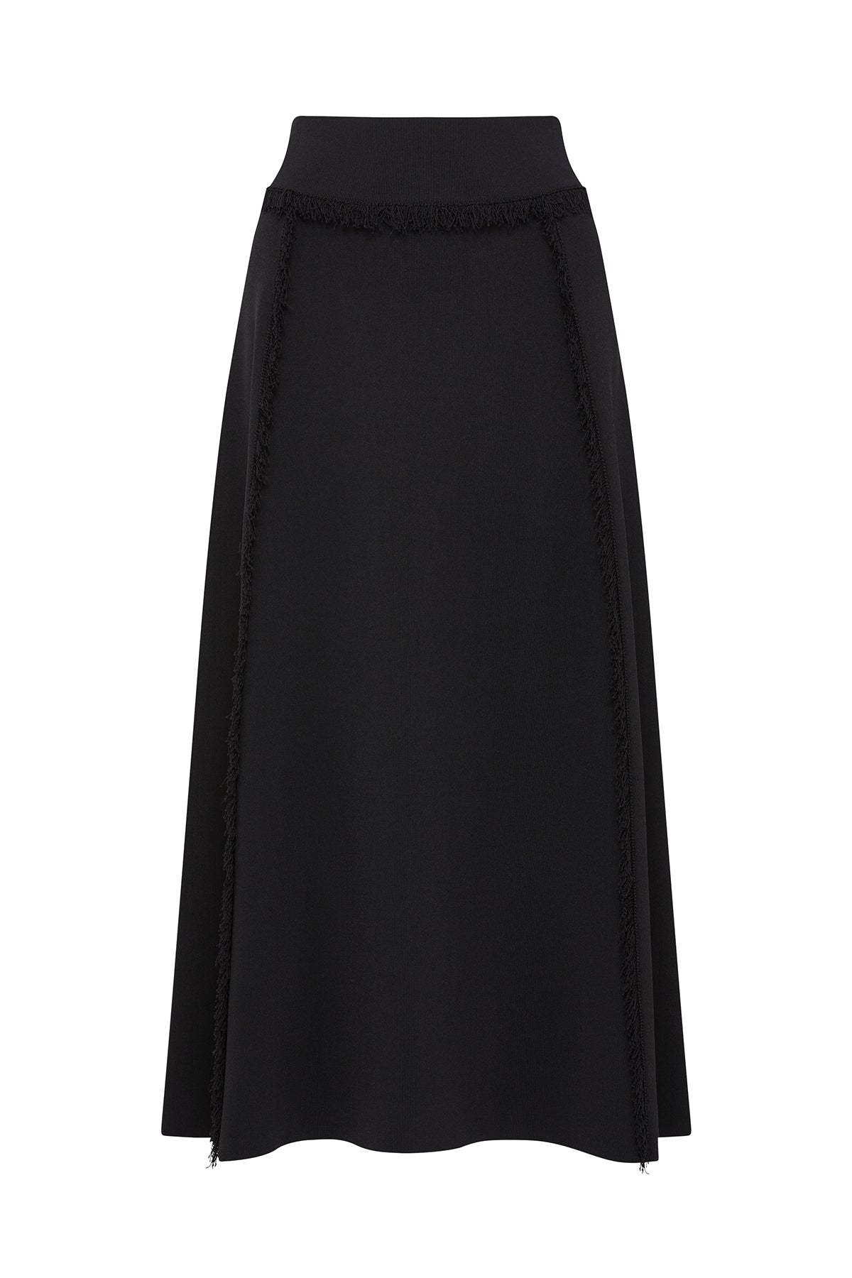 Crepe Fringe Skirt - Black – Cable Melbourne