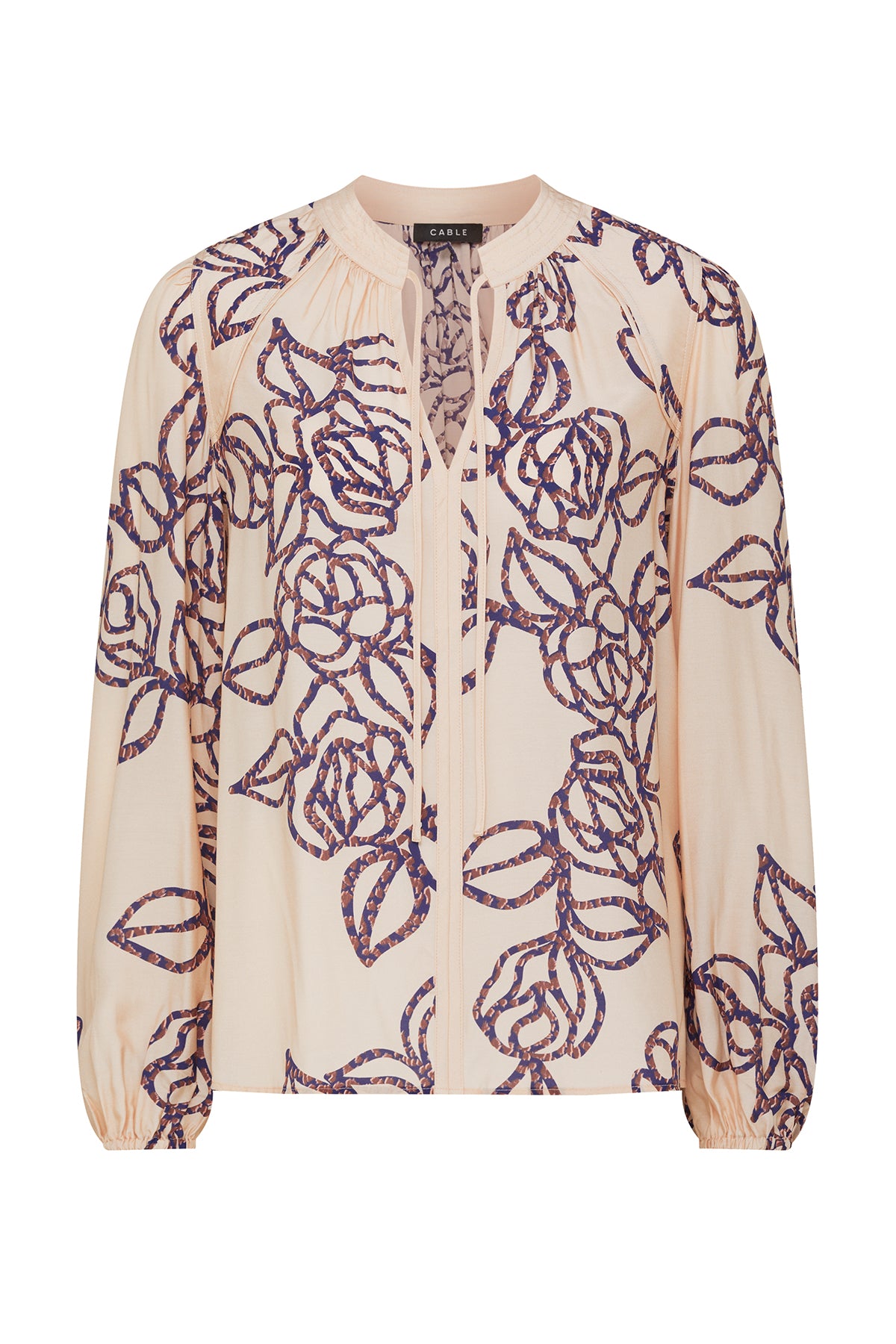Bloom Blouse - Stencil Floral – Cable Melbourne