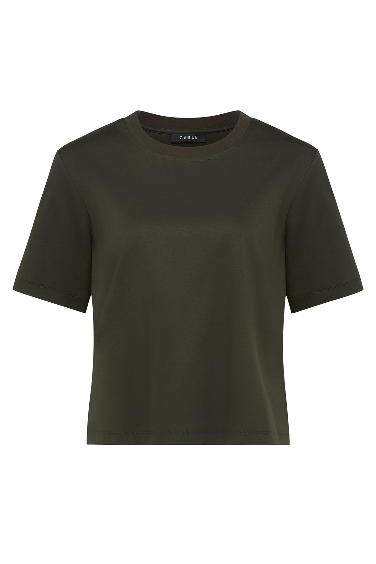 Pima Boxy Tee - Forest Green – Cable Melbourne