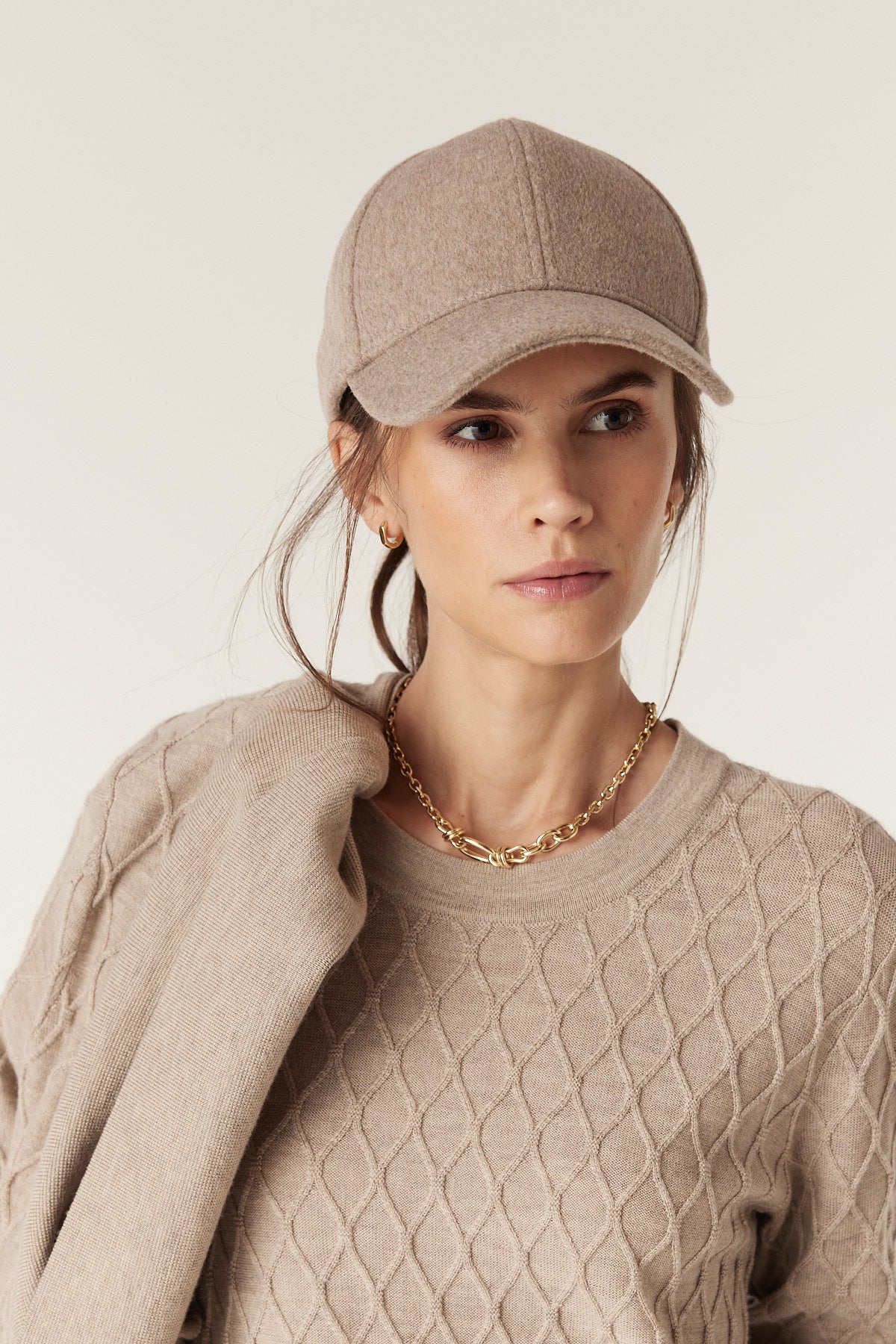Wool Cashmere Cap - Pebble – Cable Melbourne