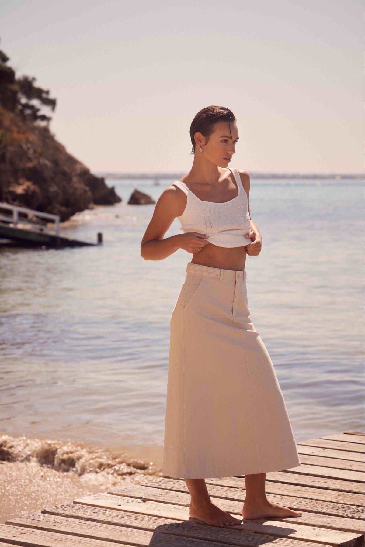 Samba Drill Skirt - Ecru – Cable Melbourne