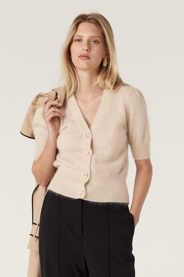 Cashmere Spring Cardigan - Fawn-Cardigans-Cable Melbourne