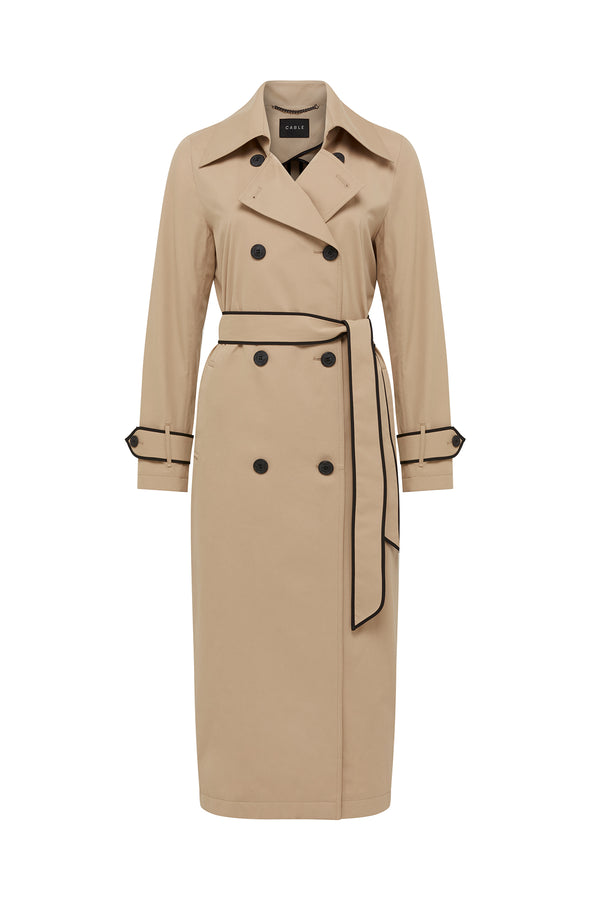 Sofia Spring Trench Coat - Biscuit-Jackets-Cable Melbourne