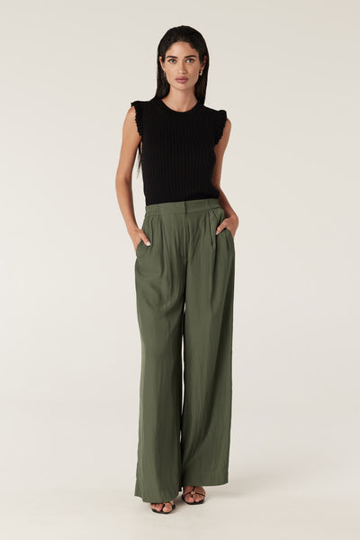 Reed Wide Leg Pant - Olive – Cable Melbourne