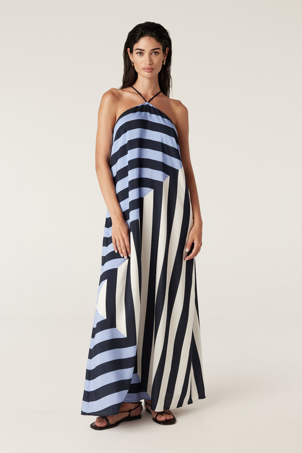 Tidal Halter Neck Dress - Chevron Print Cable Melbourne Tidal Halter Neck Dress - Chevron Print Cable Melbourne