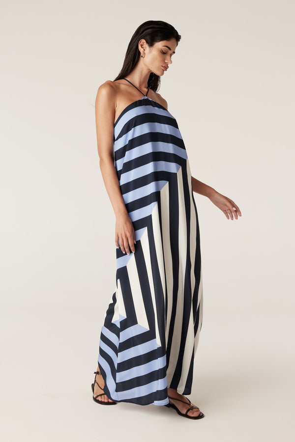 Tidal Halter Neck Dress - Chevron Print  Cable Melbourne