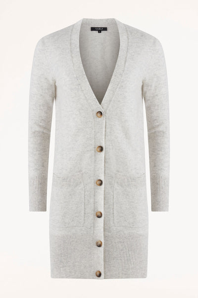 Cashmere Drape Cardigan Grey Marle
