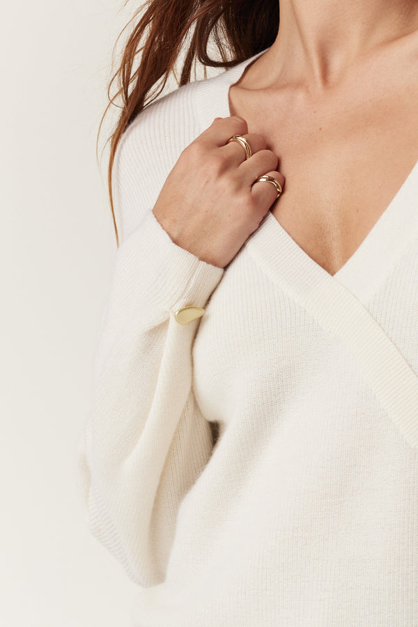 Audrey Merino Jumper - Milk-Jumpers-Cable Melbourne