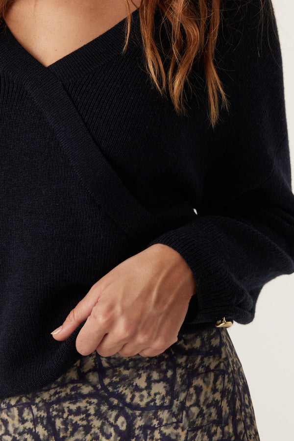 Audrey Merino Jumper - Midnight Navy-Jumpers-Cable Melbourne