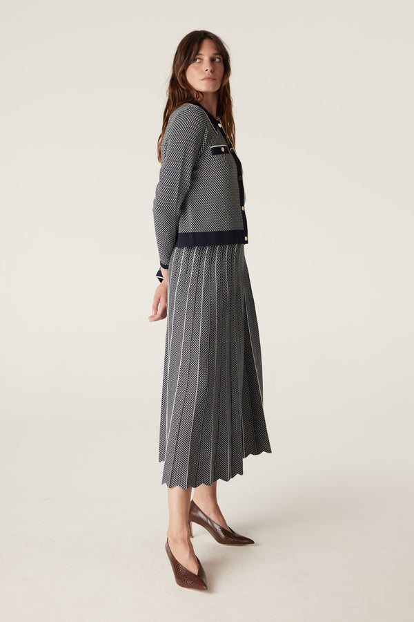 Astoria Crepe Jacket - Navy-Jackets-Cable Melbourne