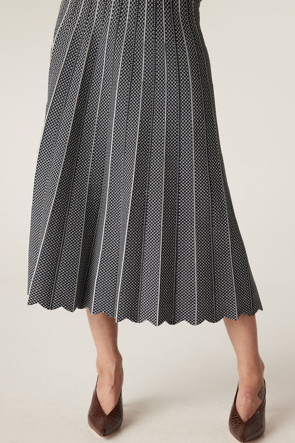 Astoria Crepe Skirt - Navy-Skirts-Cable Melbourne