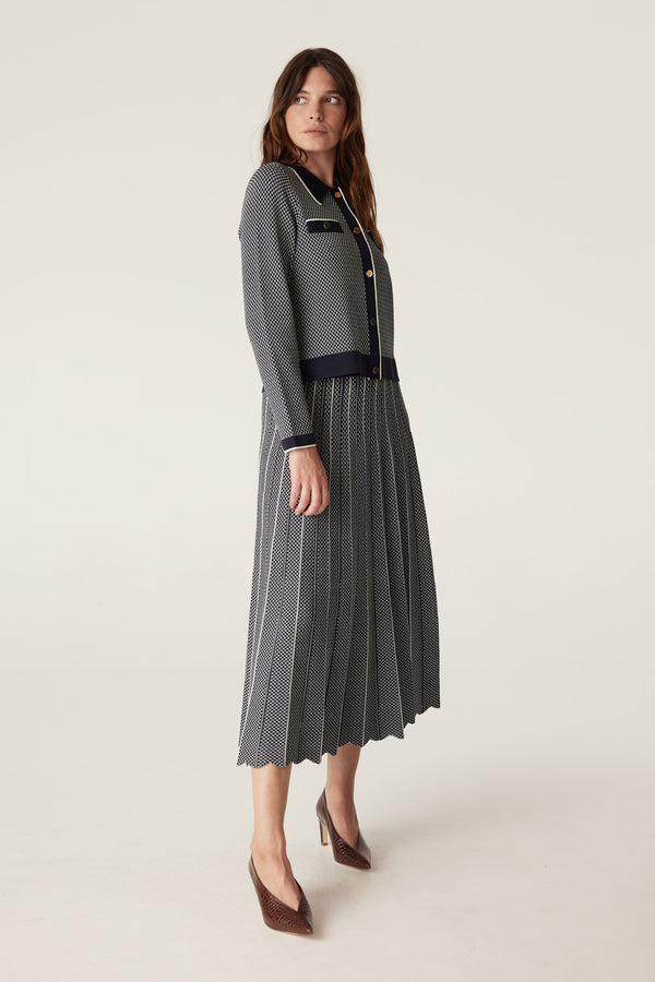 Astoria Crepe Skirt - Navy-Skirts-Cable Melbourne
