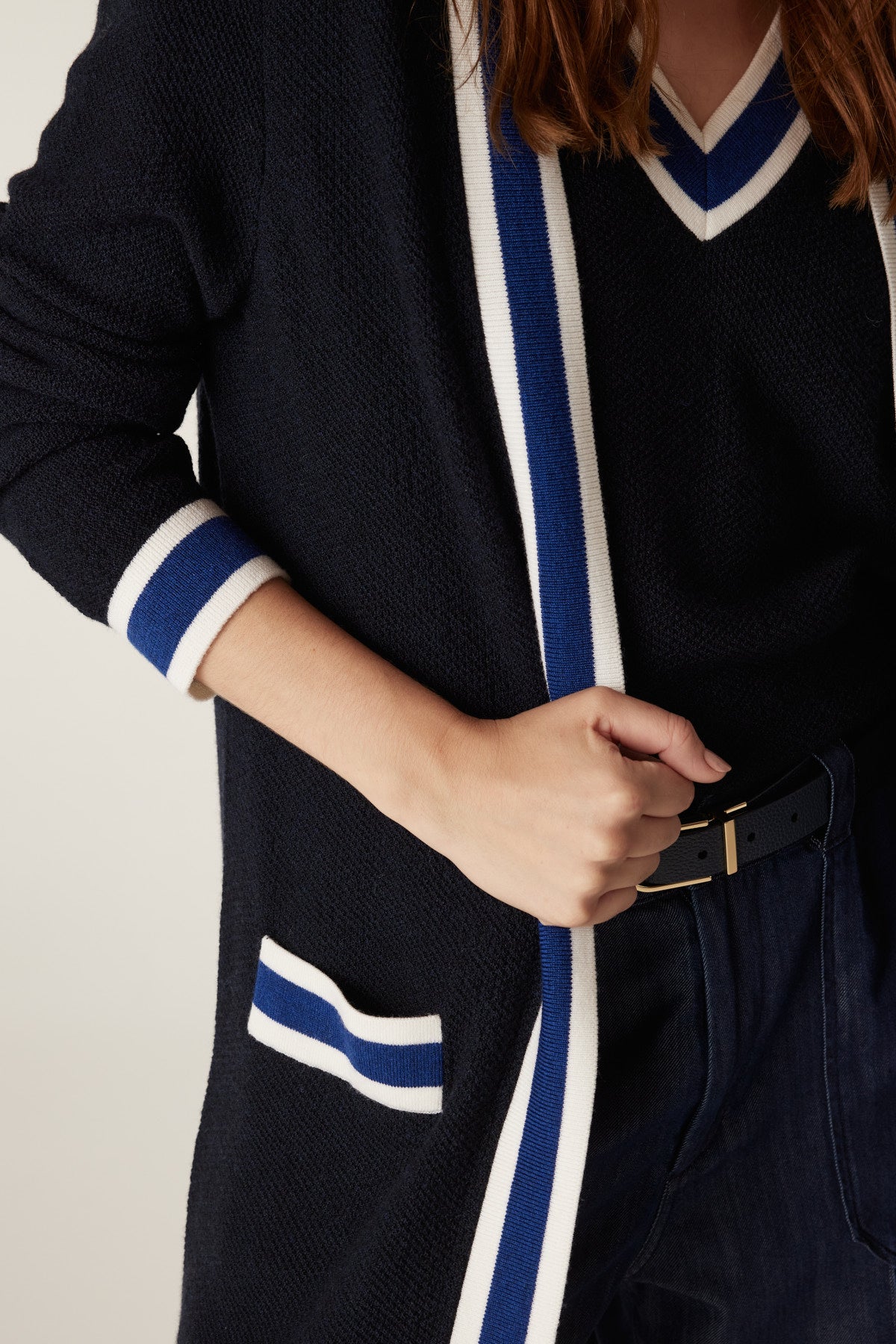 Tribeca Merino Cardigan - Midnight Navy – Cable Melbourne
