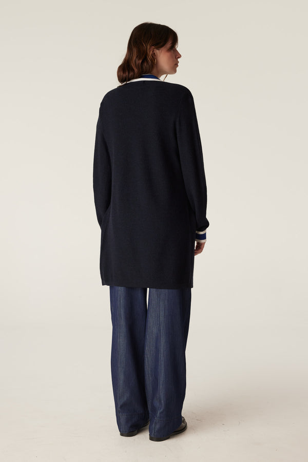 Tribeca Merino Cardigan - Midnight Navy-Cardigans-Cable Melbourne