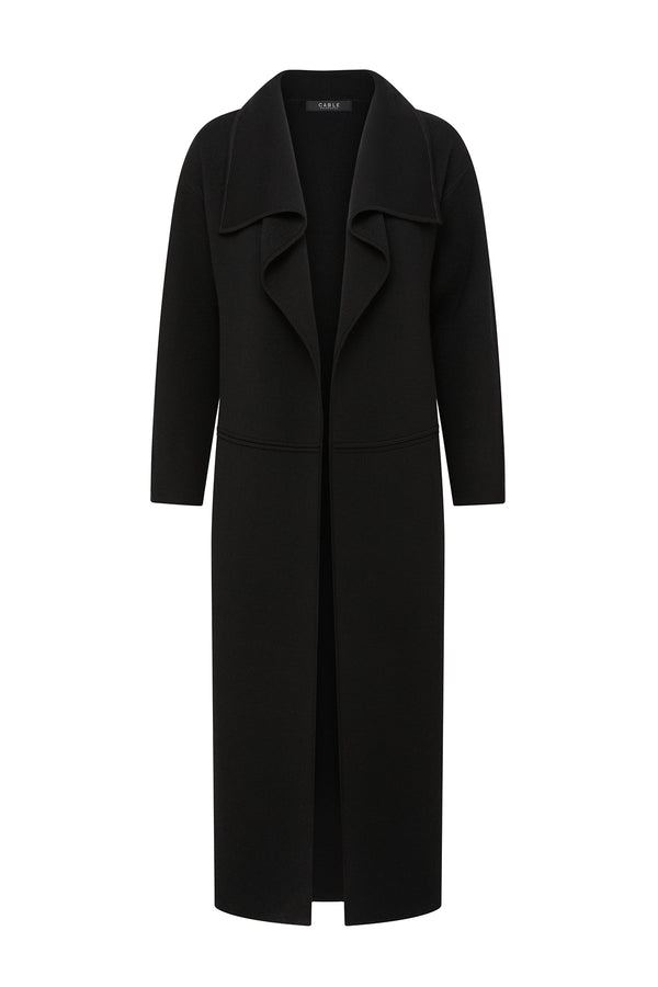 Parsons Merino Cardigan - Black-Cardigans-Cable Melbourne