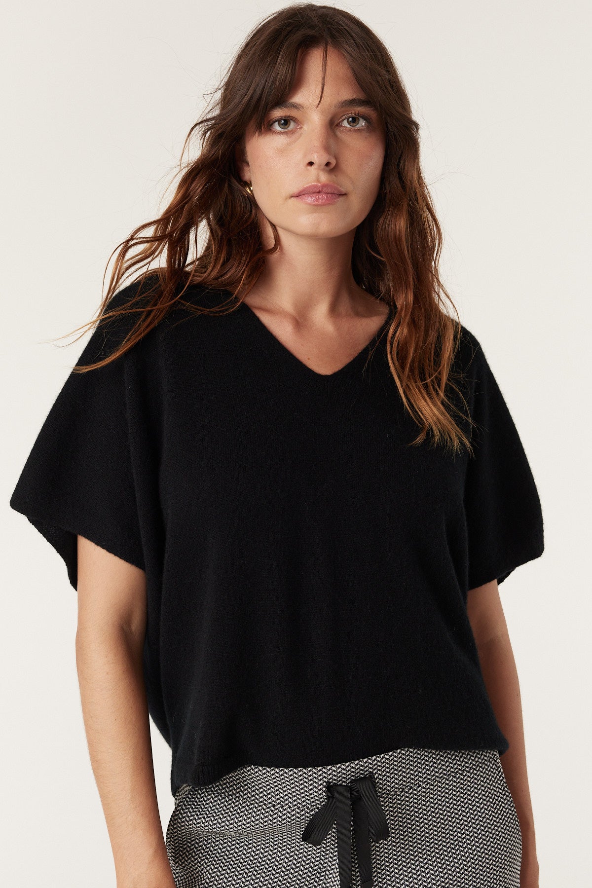 Pure Cashmere Relaxed Top - Black