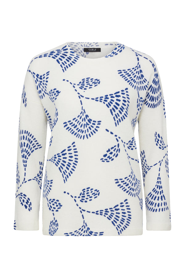 Hayes Mohair Jumper - Blue Print-Jumpers-Cable Melbourne