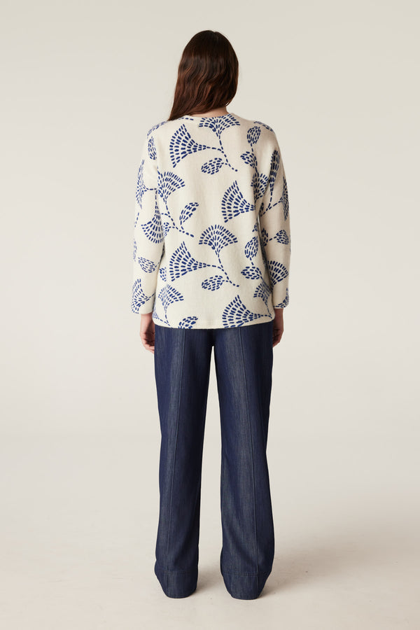 Hayes Mohair Jumper - Blue Print-Jumpers-Cable Melbourne