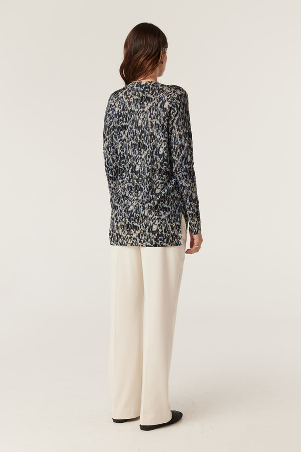 Superfine Merino Print Jumper - Animal-Jumpers-Cable Melbourne