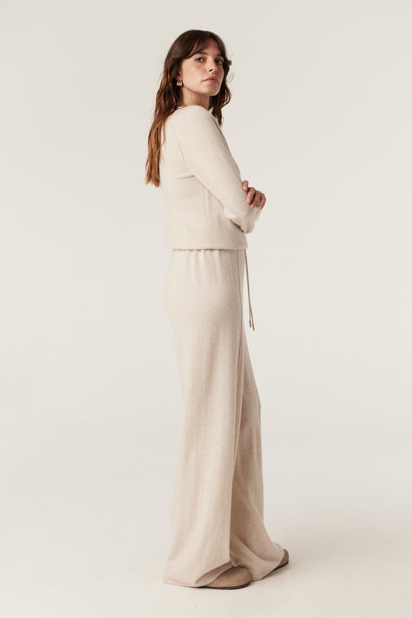 Cashmere Crew Jumper - Oatmeal-Jumpers-Cable Melbourne