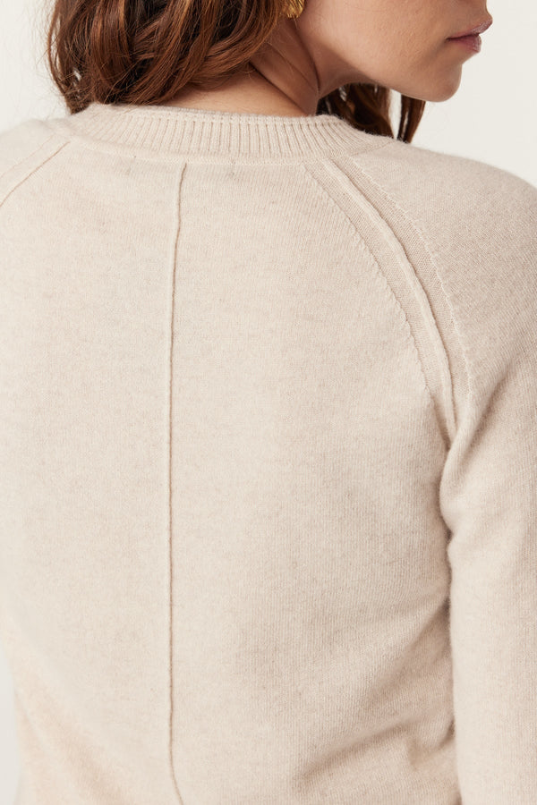 Cashmere Crew Jumper - Oatmeal-Jumpers-Cable Melbourne