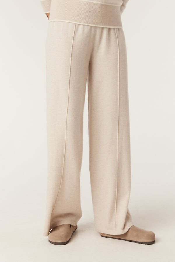 Cashwool Track Pant - Oatmeal-Pants-Cable Melbourne