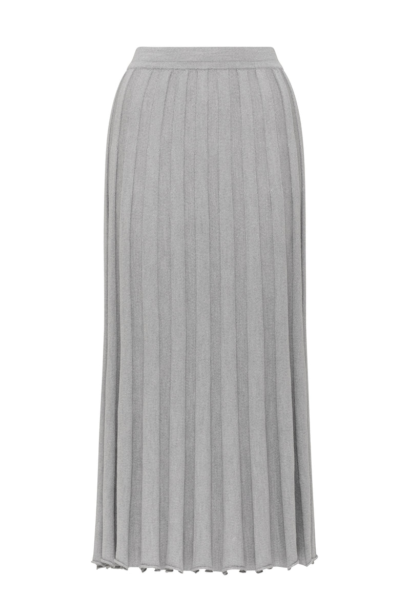 Franzi Merino Skirt - Grey Marle-Skirts-Cable Melbourne