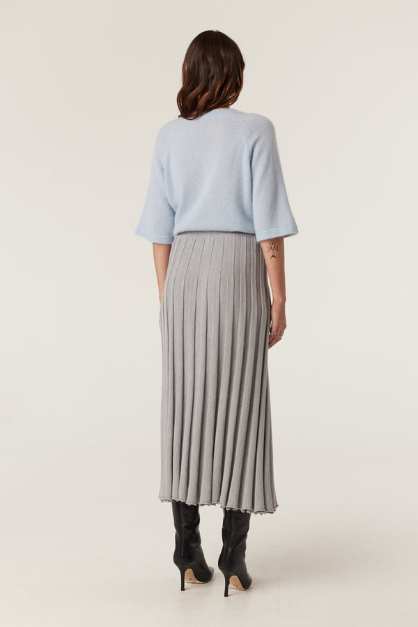 Franzi Merino Skirt - Grey Marle-Skirts-Cable Melbourne