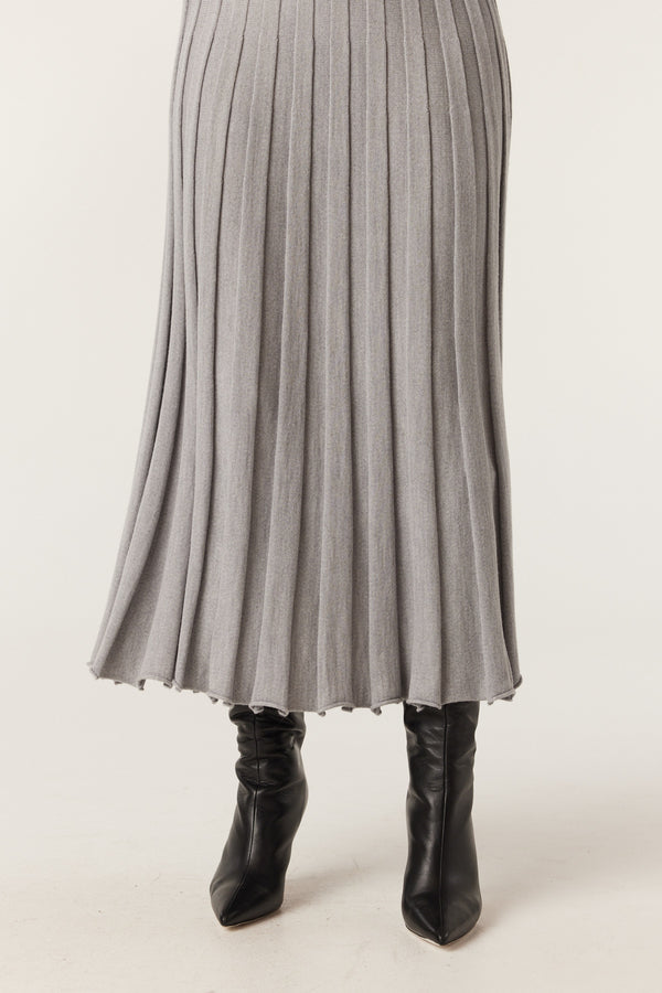 Franzi Merino Skirt - Grey Marle-Skirts-Cable Melbourne