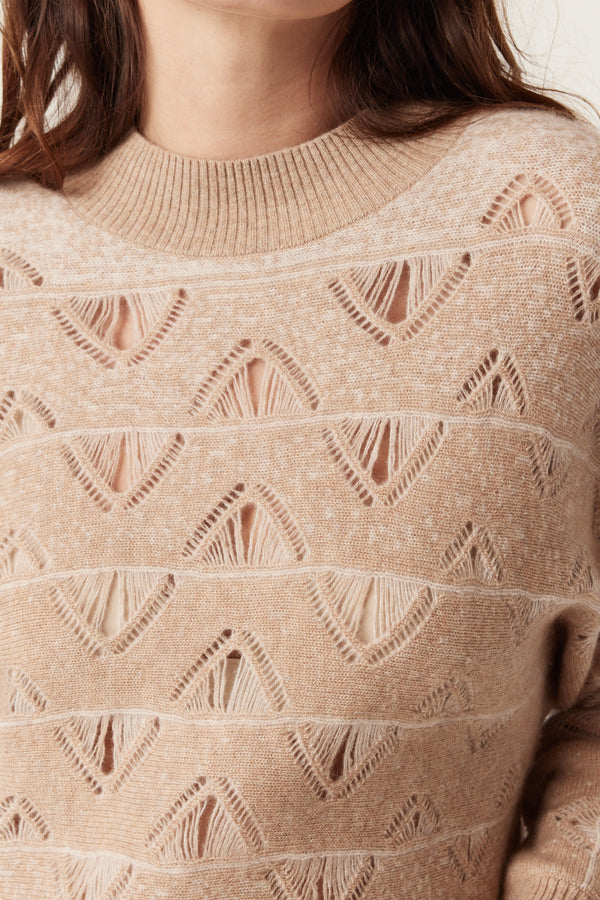 Cashwool Batwing Jumper - Latte-Jumpers-Cable Melbourne