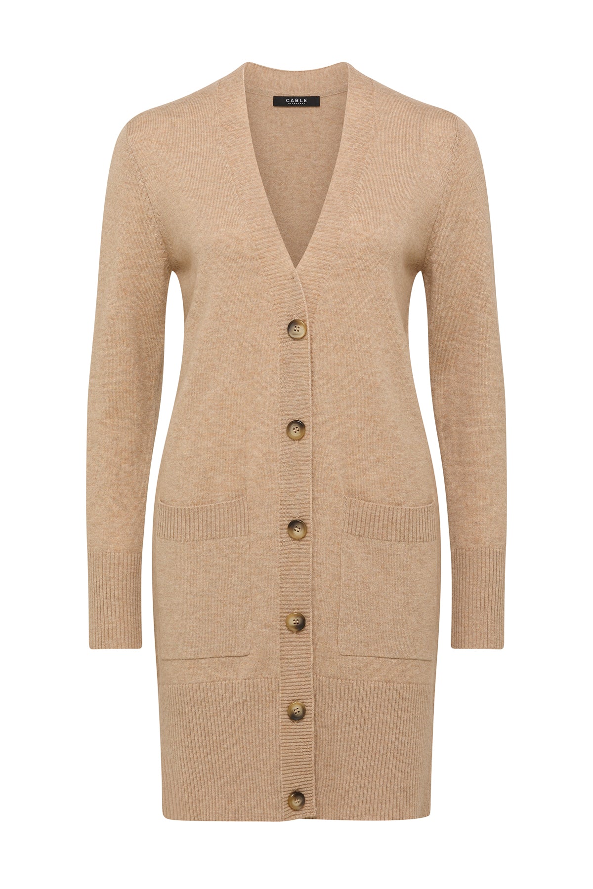 Cashwool Long Cardigan - Camel – Cable Melbourne