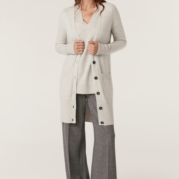 kashwere LONGLINE CARDIGAN ライトグレー kashwere LONGLINE CARDIGAN ライトグレー LONGLINE CARDIGAN(F