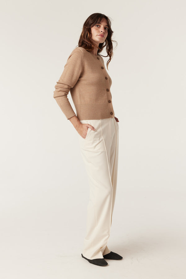 Harriet Merino Cardigan - Camel-Cardigans-Cable Melbourne
