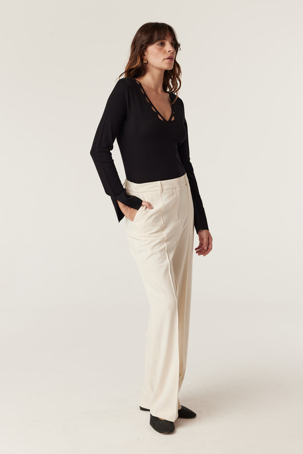 Charlize V Top - Black-Tops-Cable Melbourne