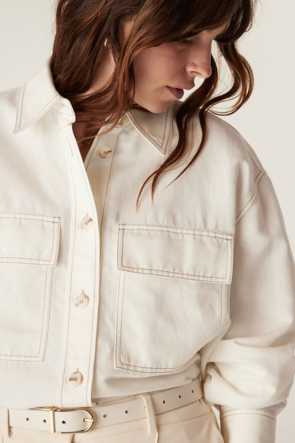 Skye Shirt - Ecru-Shirts-Cable Melbourne