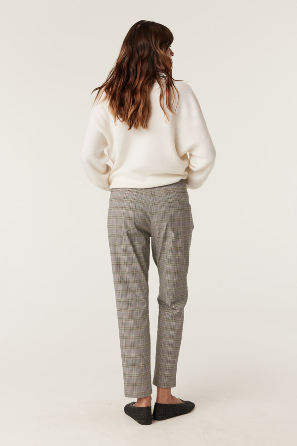 Zoe Check Jogger - Green Check-Pants-Cable Melbourne