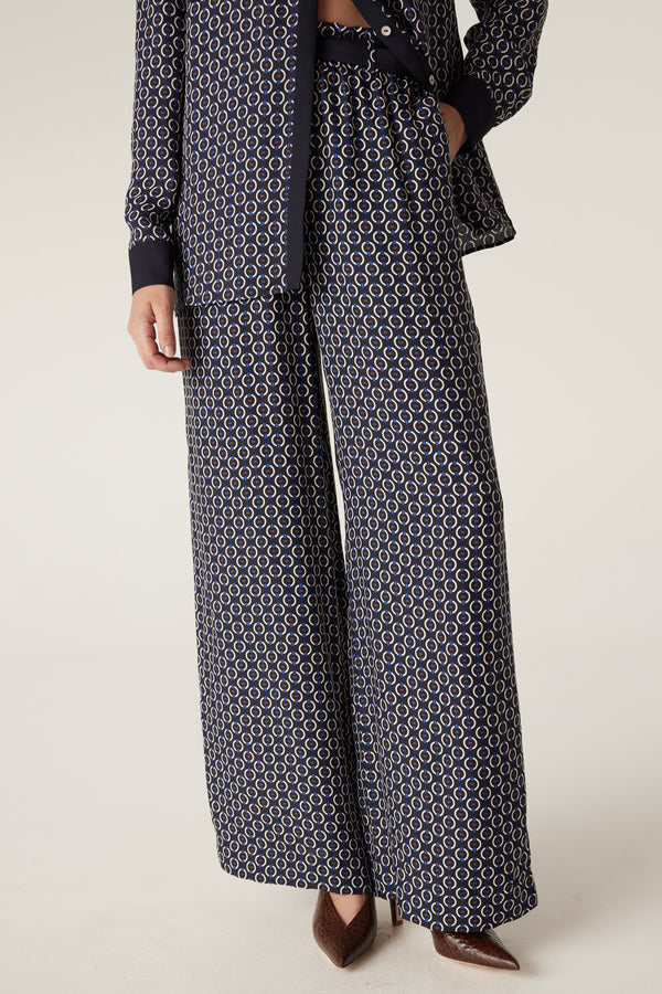 Willa Wide Leg Pant - Chain Print-Pants-Cable Melbourne