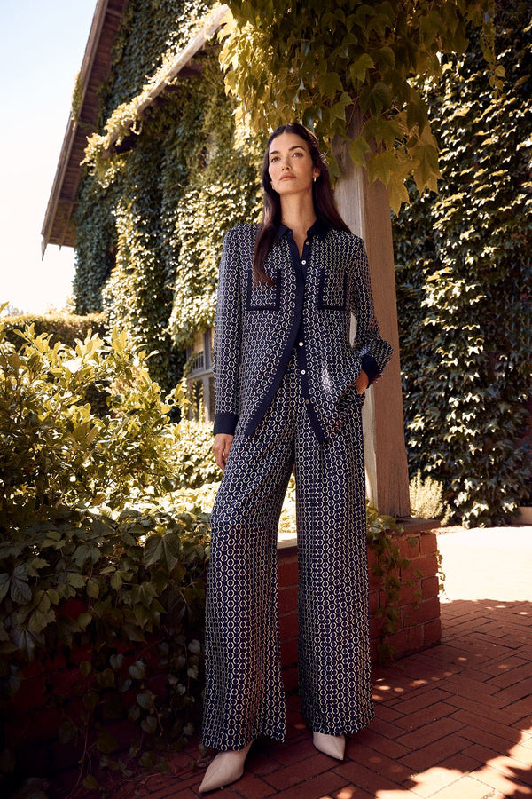 Willa Wide Leg Pant - Chain Print-Pants-Cable Melbourne