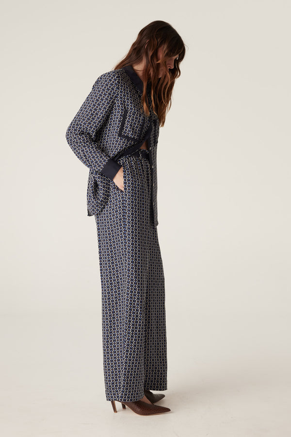 Willa Wide Leg Pant - Chain Print-Pants-Cable Melbourne