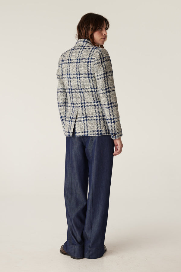 Alix Jacket - Navy Check-Jackets-Cable Melbourne