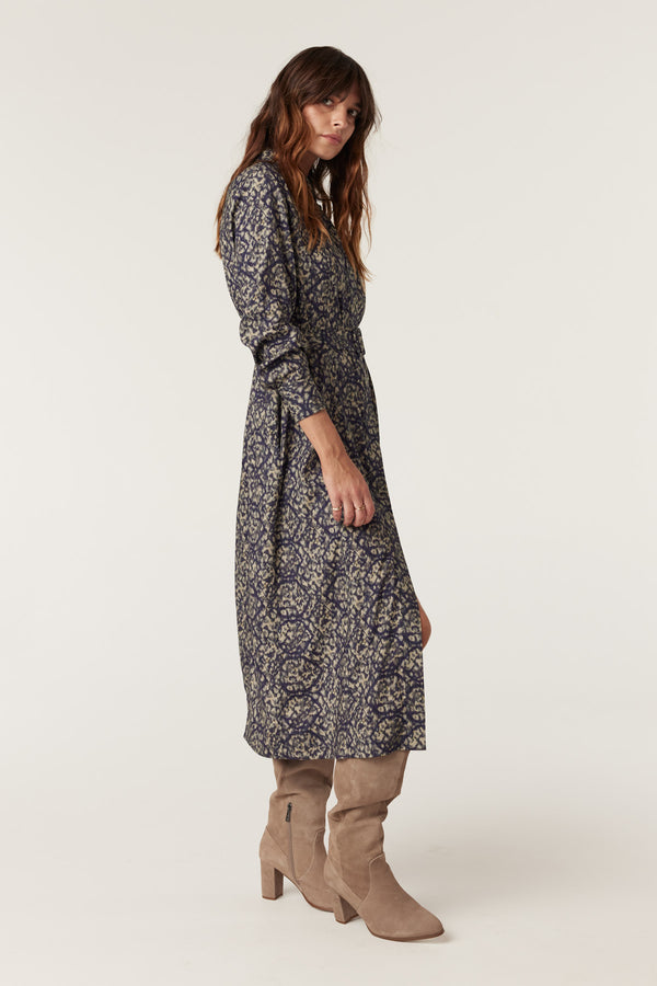 Grace Midi Dress - Reptile Print-Dresses-Cable Melbourne