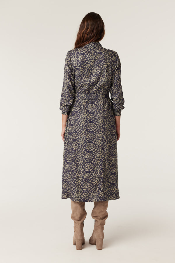 Grace Midi Dress - Reptile Print-Dresses-Cable Melbourne