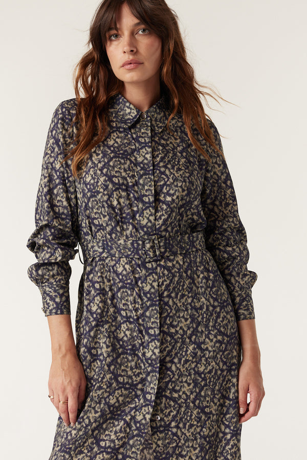 Grace Midi Dress - Reptile Print-Dresses-Cable Melbourne